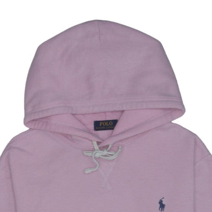 Polo Ralph Lauren Womens Pink Pullover Hoodie Medium Cotton Blend