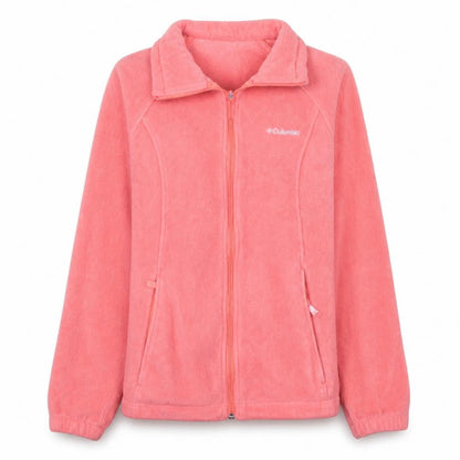 Columbia Women Pink Fleece Full Zip Jacket Size M
