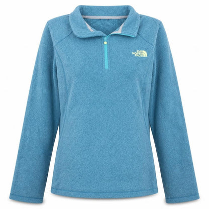 The North Face Women's Blue 1/4 Zip Fleece Pullover Sweatshirt M