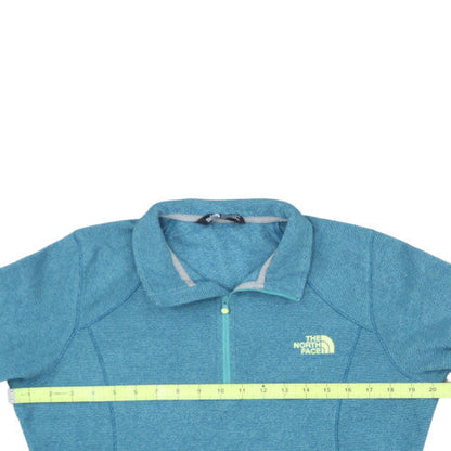 The North Face Women's Blue 1/4 Zip Fleece Pullover Sweatshirt M