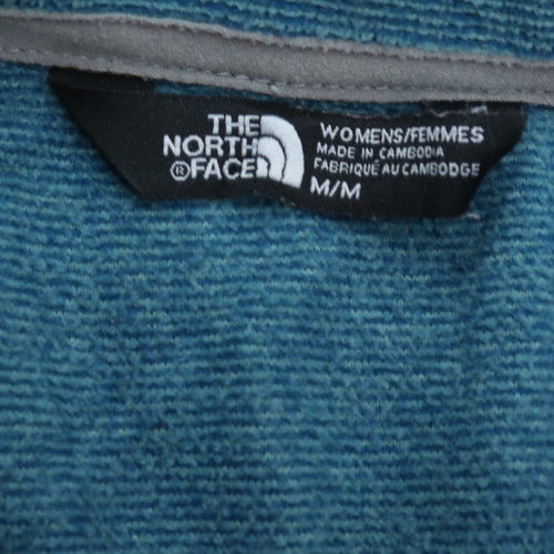 The North Face Women's Blue 1/4 Zip Fleece Pullover Sweatshirt M