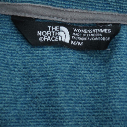 The North Face Women's Blue 1/4 Zip Fleece Pullover Sweatshirt M