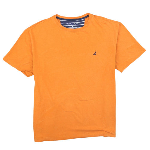 Nautica Men's Orange Performance Cotton Stretch Crew Neck T-Shirt XL