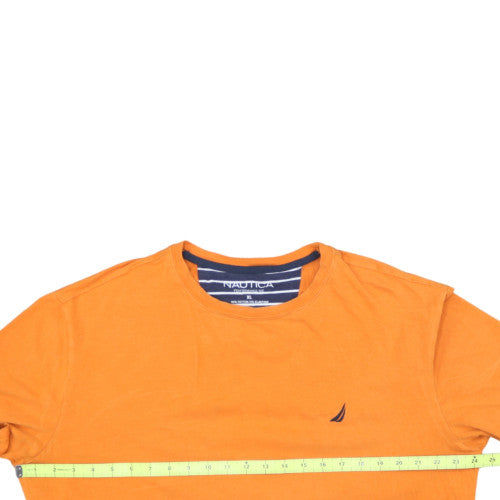 Nautica Men's Orange Performance Cotton Stretch Crew Neck T-Shirt XL