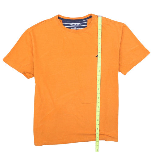 Nautica Men's Orange Performance Cotton Stretch Crew Neck T-Shirt XL