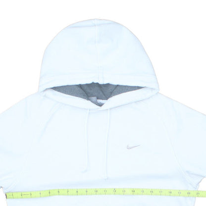 Nike Womens White Small Pullover Hoodie Sweatshirt Cotton Blend