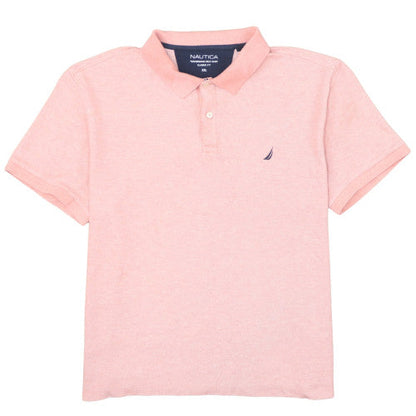 Nautica Men's Pink Classic Fit Short Sleeve Polo Shirt 2XL