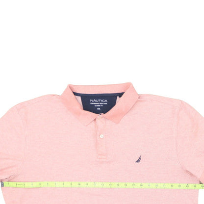 Nautica Men's Pink Classic Fit Short Sleeve Polo Shirt 2XL