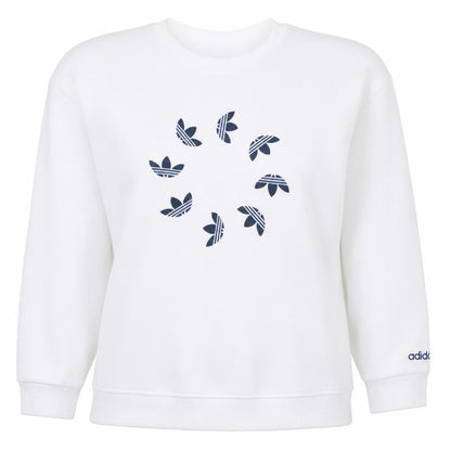 Adidas Women's White Crew Neck Pullover Sweatshirt Size 3XL