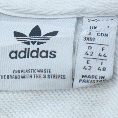 Adidas Women's White Crew Neck Pullover Sweatshirt Size 3XL