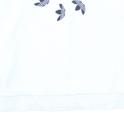 Adidas Women's White Crew Neck Pullover Sweatshirt Size 3XL