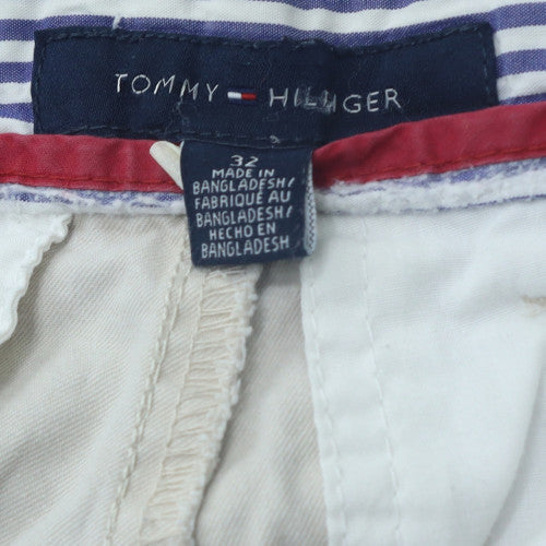 Tommy Hilfiger Men's White Chino Shorts Size 32 Regular Cotton