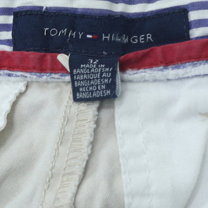 Tommy Hilfiger Men's White Chino Shorts Size 32 Regular Cotton