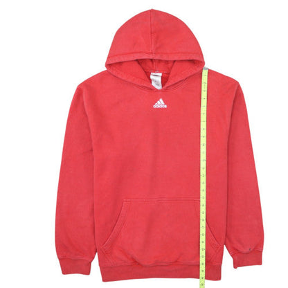 Adidas Men's Red Pullover Hoodie Fleece Medium Regular Fit