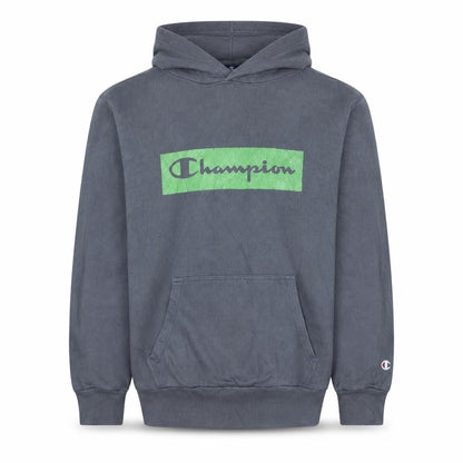 Champion Men's Grey Pullover Hoodie Small Logo Graphic Fleece