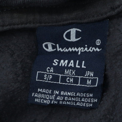 Champion Men's Grey Pullover Hoodie Small Logo Graphic Fleece