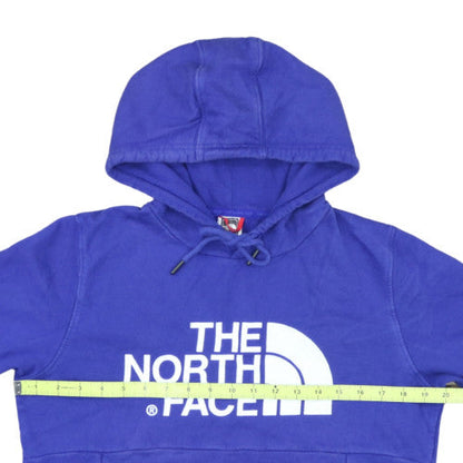 The North Face Womens Blue Pullover Hoodie Medium 100% Cotton