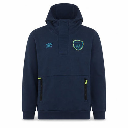 Umbro Men Blue Ireland Pullover Hoodie L Sports Fleece Sweatshirt