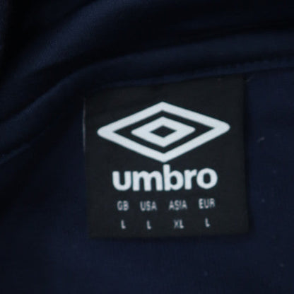 Umbro Men Blue Ireland Pullover Hoodie L Sports Fleece Sweatshirt