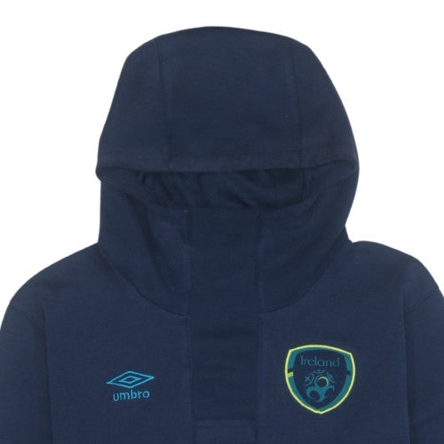 Umbro Men Blue Ireland Pullover Hoodie L Sports Fleece Sweatshirt