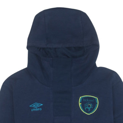 Umbro Men Blue Ireland Pullover Hoodie L Sports Fleece Sweatshirt