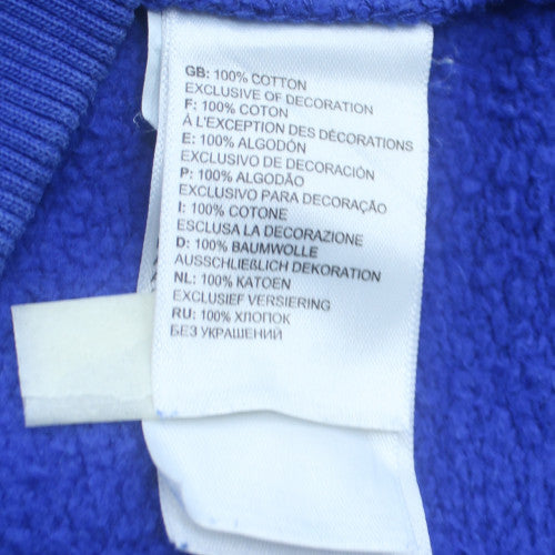The North Face Men's Blue Pullover Hoodie Size S Cotton Outdoor Sweatshirt
