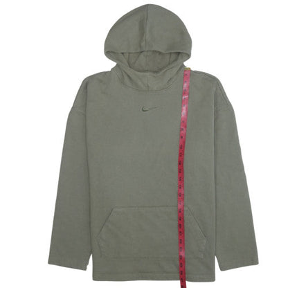 Nike Men's Green Pullover Hoodie M Regular Fit Fleece Logo