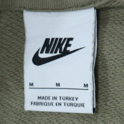 Nike Men's Green Pullover Hoodie M Regular Fit Fleece Logo