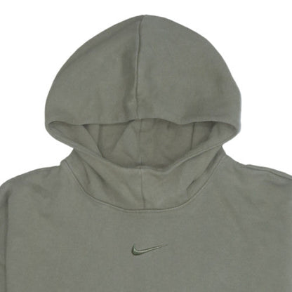 Nike Men's Green Pullover Hoodie M Regular Fit Fleece Logo