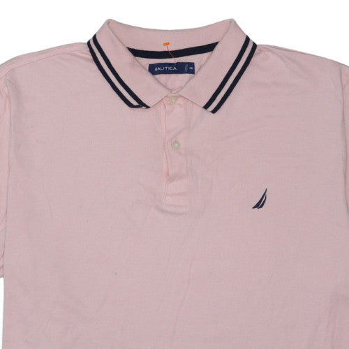 Nautica Men's Pink Short Sleeve Classic Fit Polo Shirt XXL