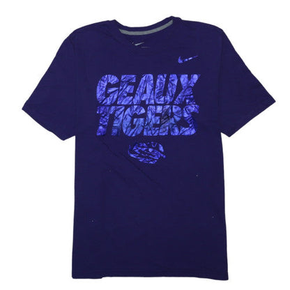 Nike Men's Purple Geaux Tigers Graphic Crew Neck T-Shirt XL Regular Fit