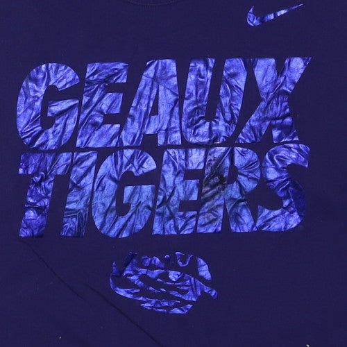 Nike Men's Purple Geaux Tigers Graphic Crew Neck T-Shirt XL Regular Fit