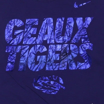Nike Men's Purple Geaux Tigers Graphic Crew Neck T-Shirt XL Regular Fit