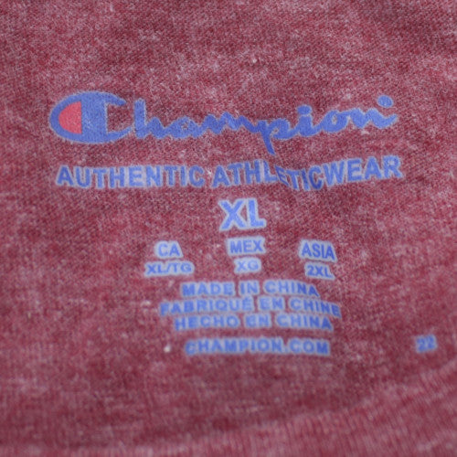 Champion Men's Maroon Washington State University Crew Neck T-Shirt XL