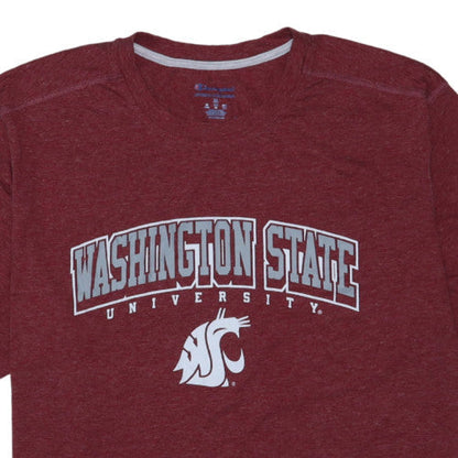 Champion Men's Maroon Washington State University Crew Neck T-Shirt XL