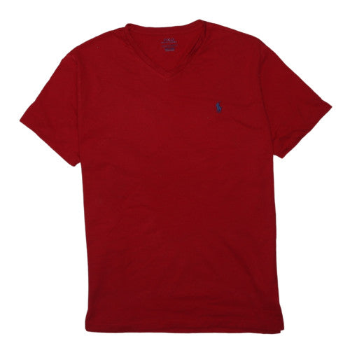 Polo Ralph Lauren Men's Red V-Neck Cotton T-Shirt XL