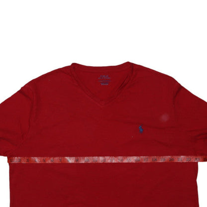 Polo Ralph Lauren Men's Red V-Neck Cotton T-Shirt XL
