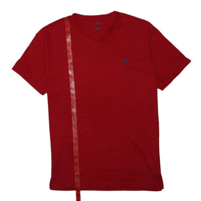 Polo Ralph Lauren Men's Red V-Neck Cotton T-Shirt XL