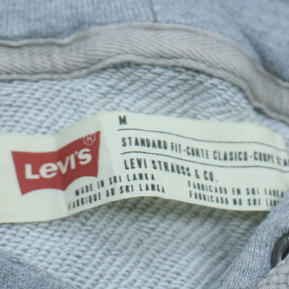 Levi's Mens Grey Pullover Hoodie M Classic Fleece Graphic