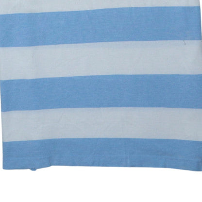 Nautica Men's Blue White Striped Slim Fit Cotton Polo Shirt XL