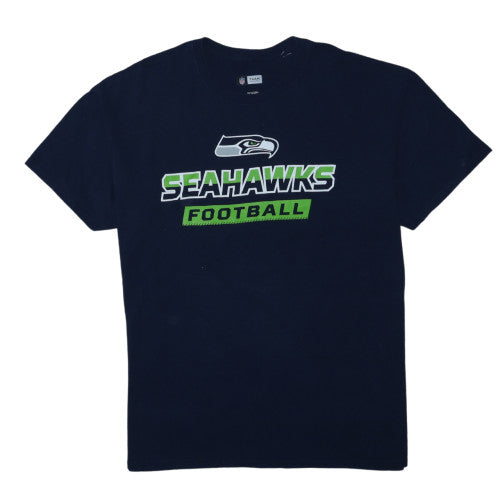 NFL Team Apparel Men's Navy Seahawks Football T-Shirt XL