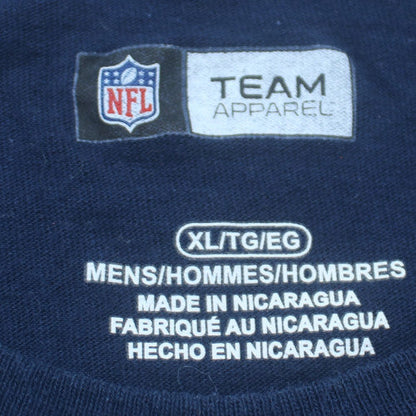 NFL Team Apparel Men's Navy Seahawks Football T-Shirt XL