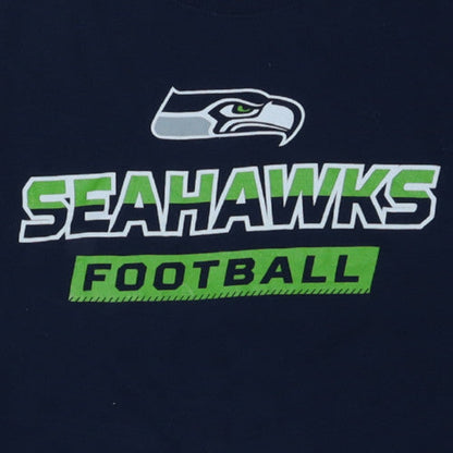 NFL Team Apparel Men's Navy Seahawks Football T-Shirt XL