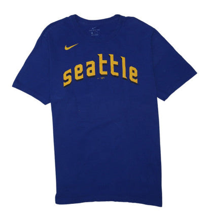 Nike Men's Blue Seattle Ichiro 51 Graphic Short Sleeve T-Shirt Size L