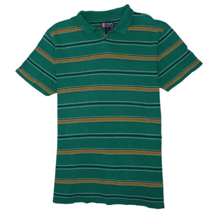 Chaps Ralph Lauren Mens Green Striped Polo Shirt Size 2XL