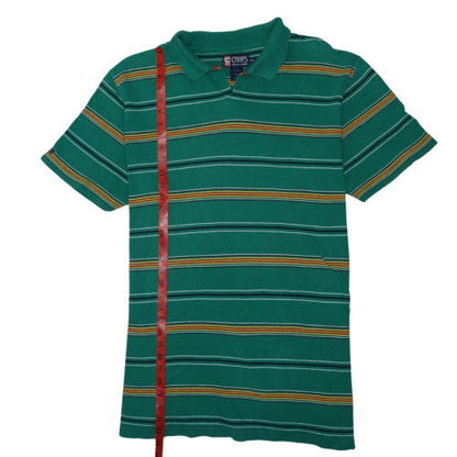 Chaps Ralph Lauren Mens Green Striped Polo Shirt Size 2XL