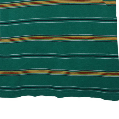 Chaps Ralph Lauren Mens Green Striped Polo Shirt Size 2XL
