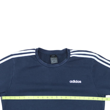 Adidas Men's Navy Blue Crew Neck Pullover Sweatshirt Size L