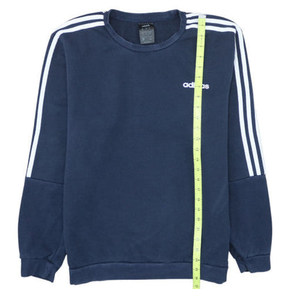 Adidas Men's Navy Blue Crew Neck Pullover Sweatshirt Size L