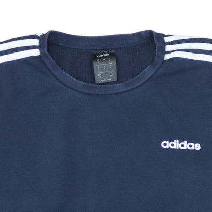 Adidas Men's Navy Blue Crew Neck Pullover Sweatshirt Size L